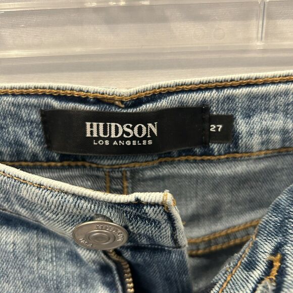 Hudson Holly Jeans Women’s Size 27 Distressed Light Wash Straight Leg - Picture 3 of 6